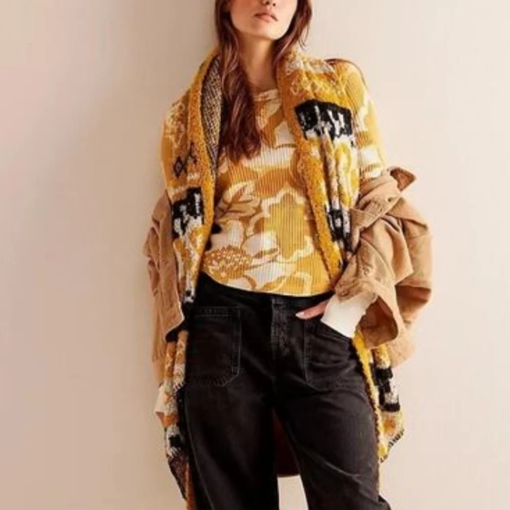 Free People Pretty Little Thermal Shirt Small
